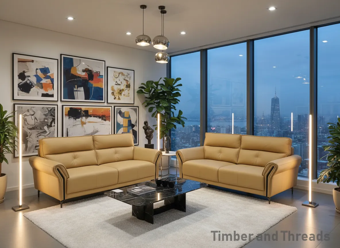 Leather Sofa Set/GE/SF CAMELIA/3+2 STR