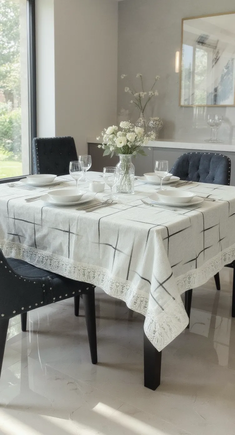 Fine Shimmer Line Table Cover