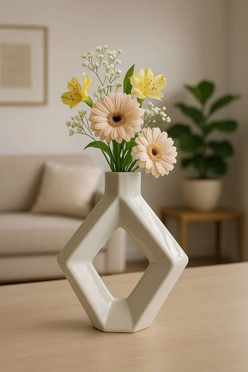 Geometric Ceramic Vase