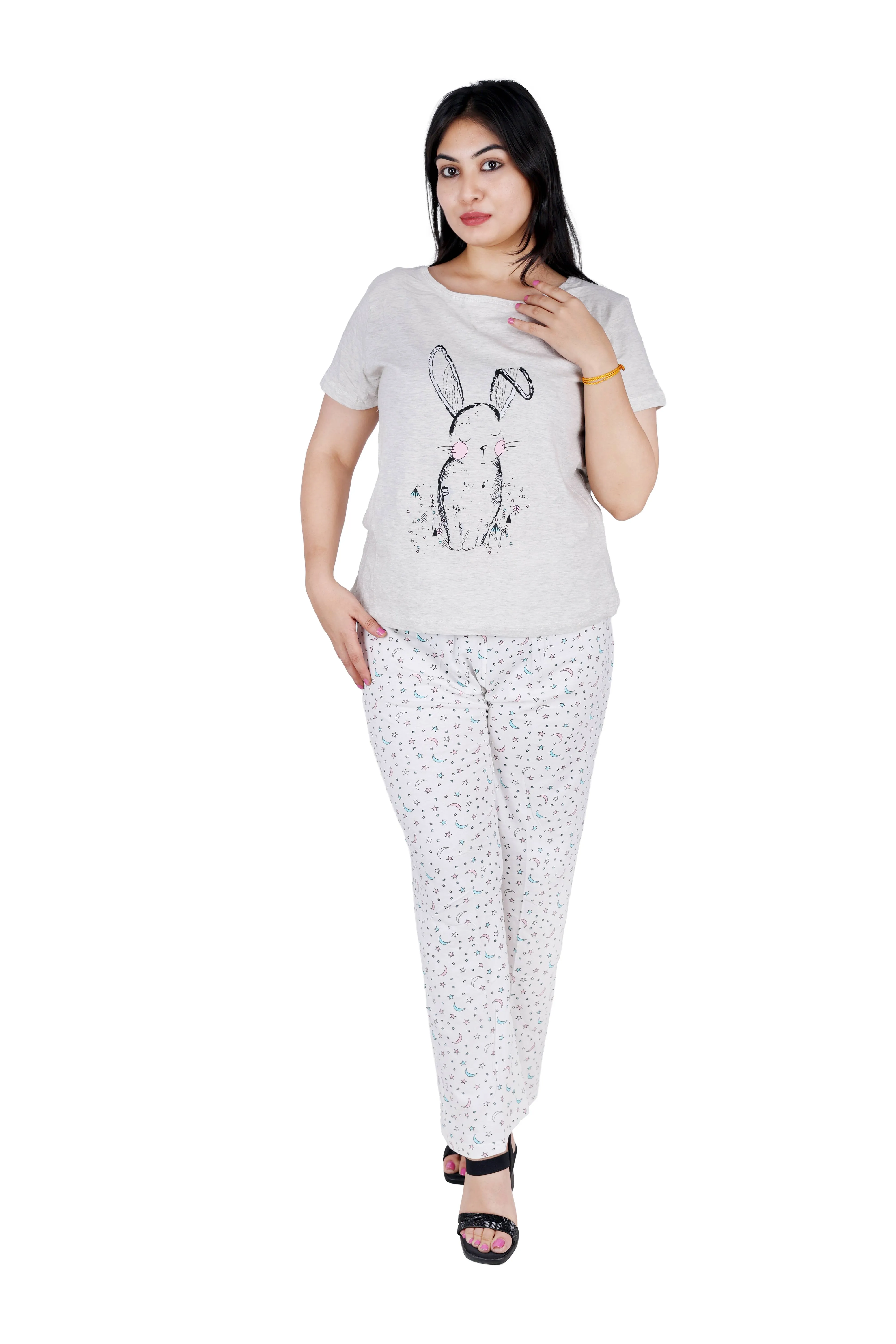 Bunny Print Lounge Set