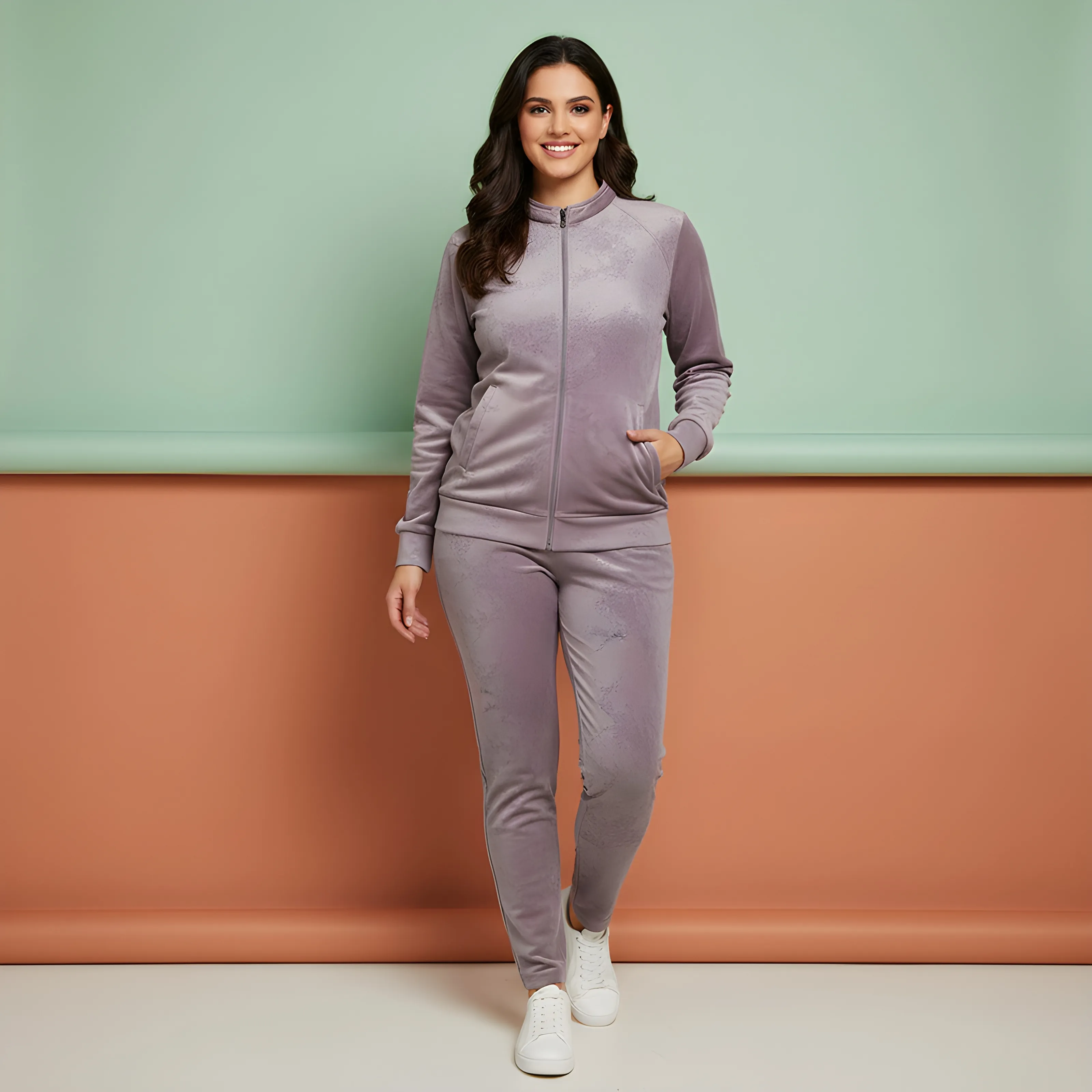 Kukharin Womens Embossed Tracksuit