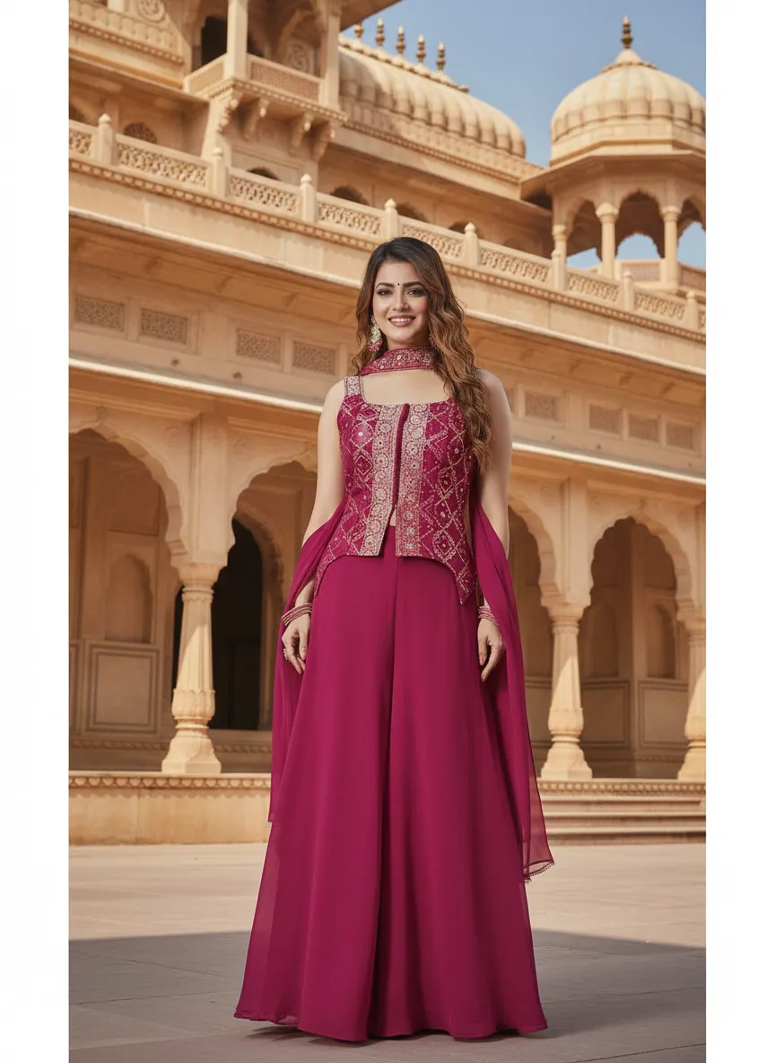 Embroidered Lehenga with Dupatta