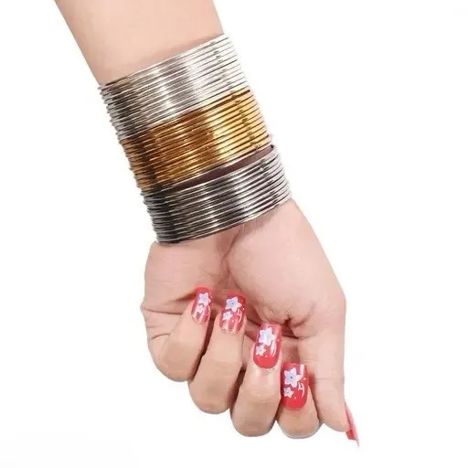 Pack Of 36 | Mixed Metal Bangles Set 2.4