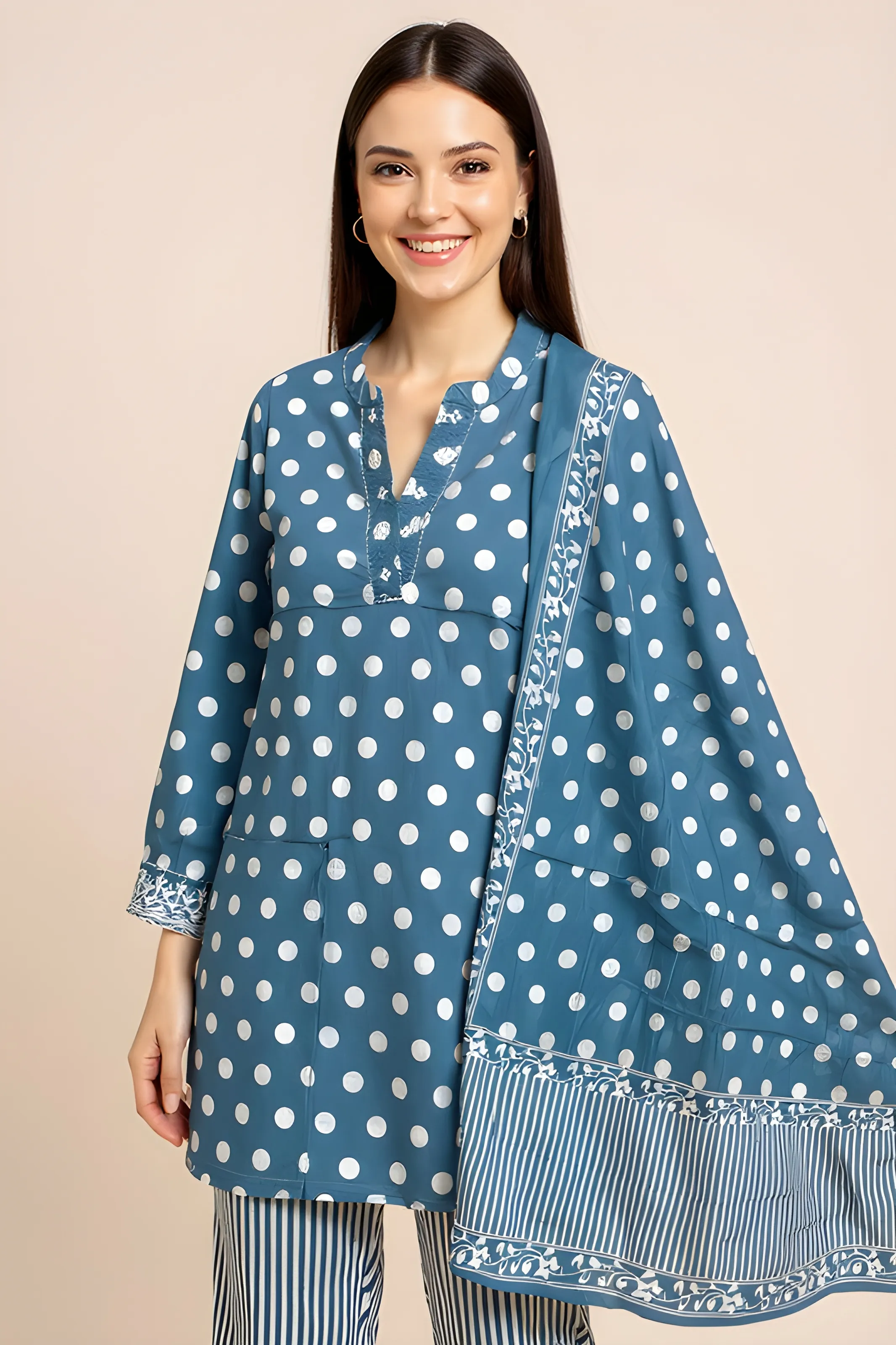 Polka Dot Kurti XXXL TO XXXXXXL