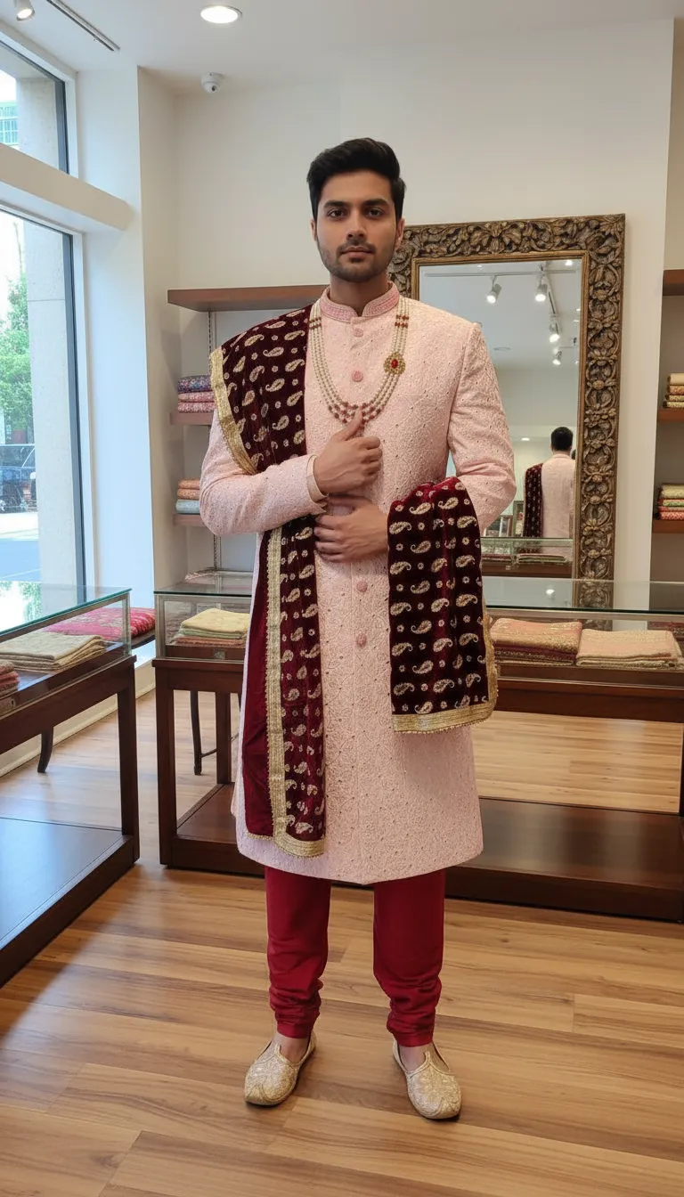 Mens Embroidered Sherwani