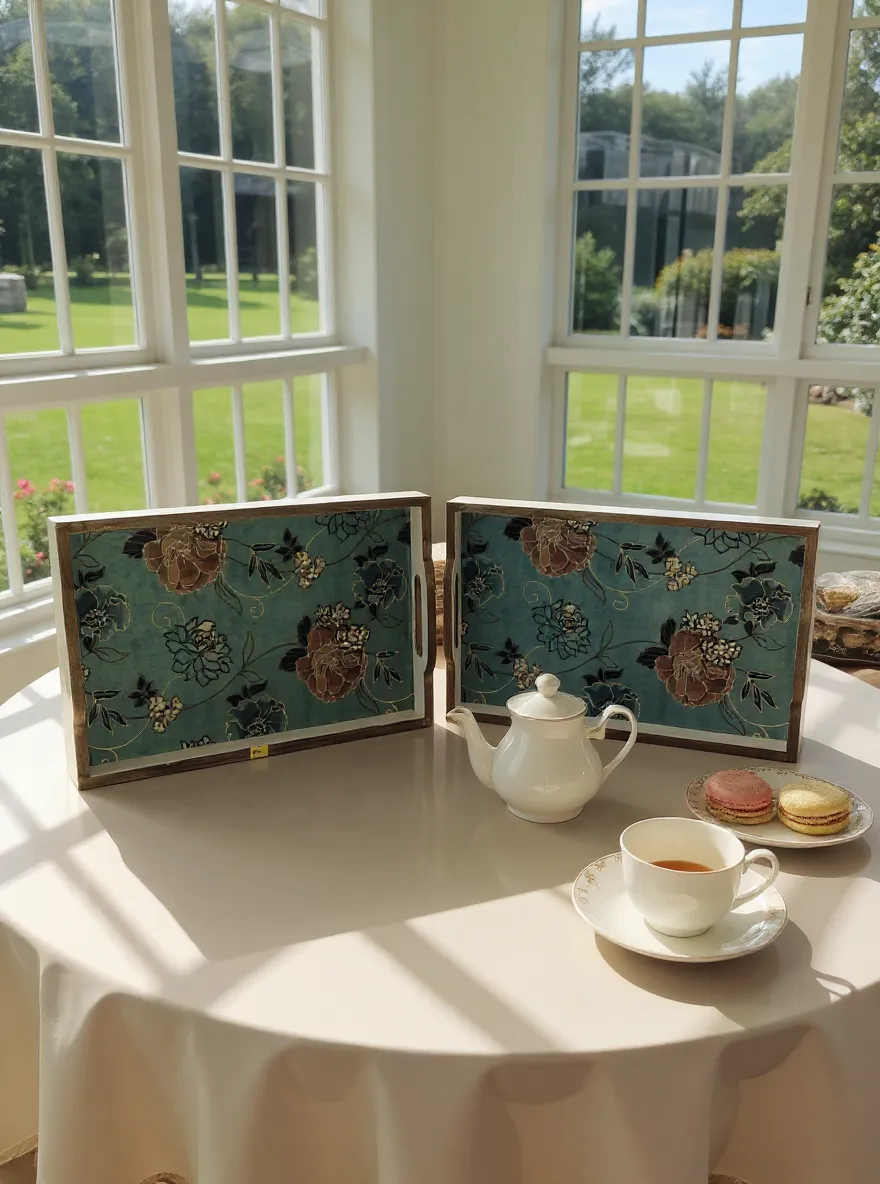 Decorative Floral Tray