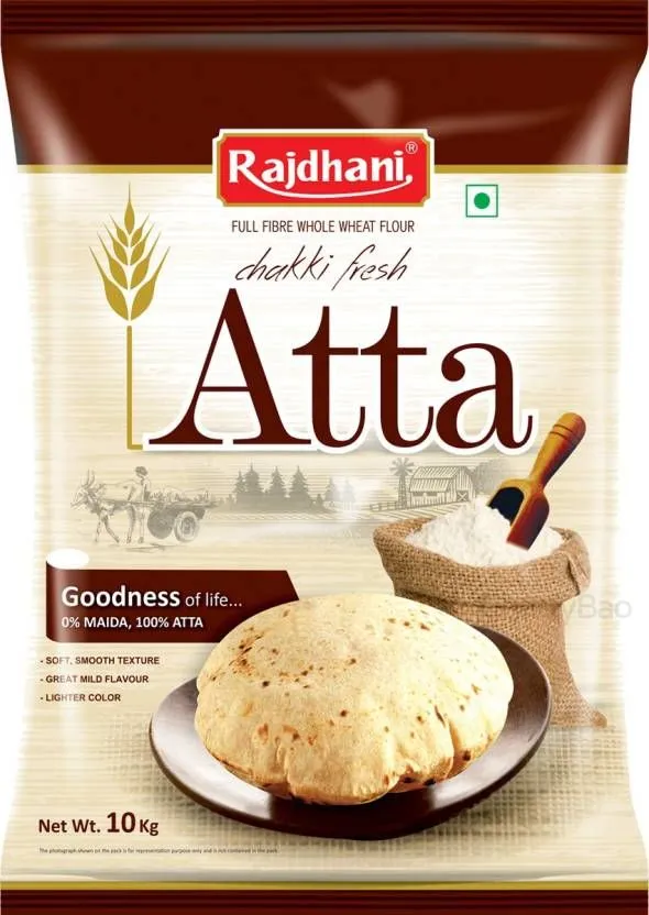 Rajdhani Chakki Fresh Whole Wheat Atta 10 Kg