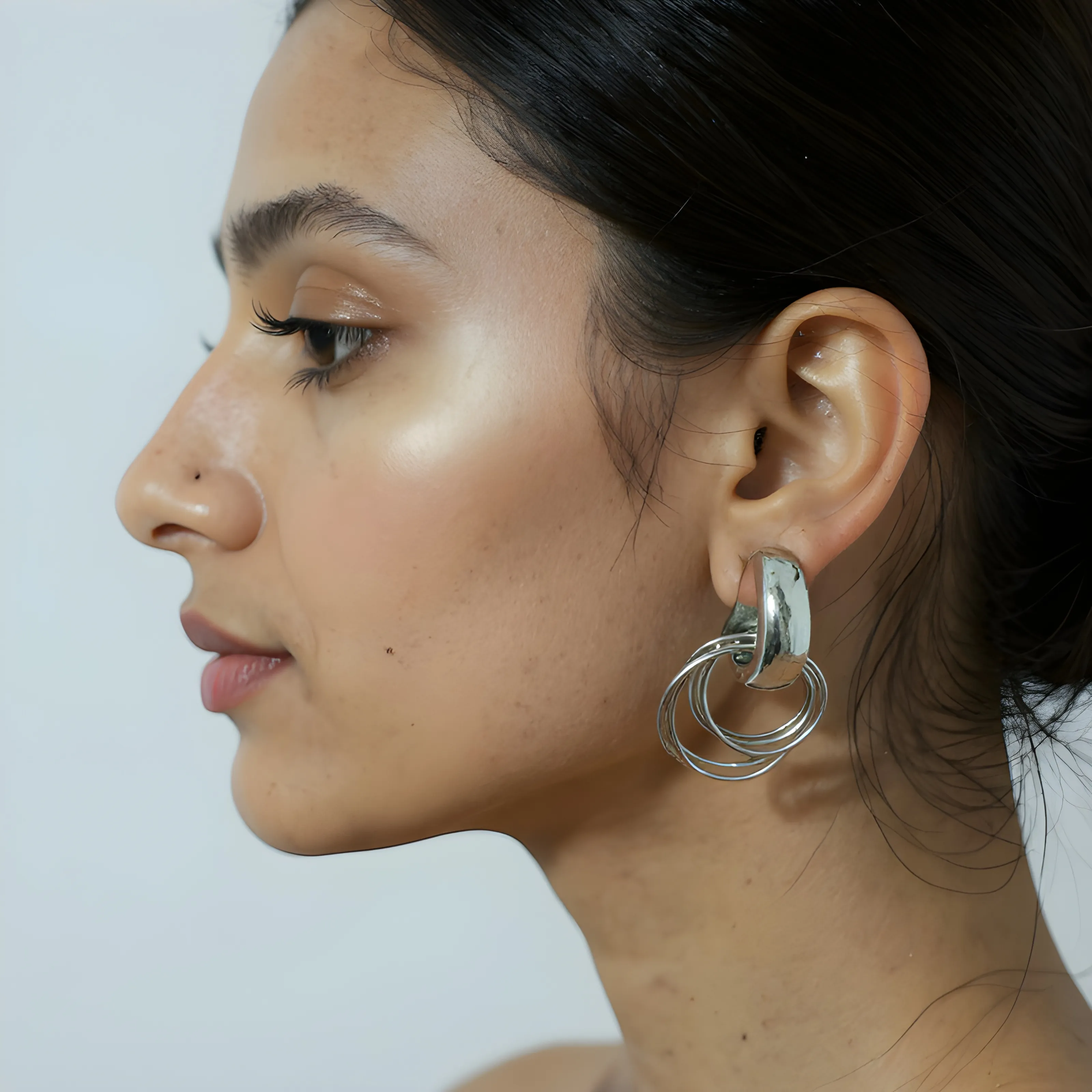 Silver Spiral Earring