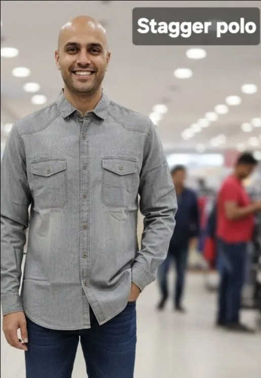 Stagger GrayDenim Shirt