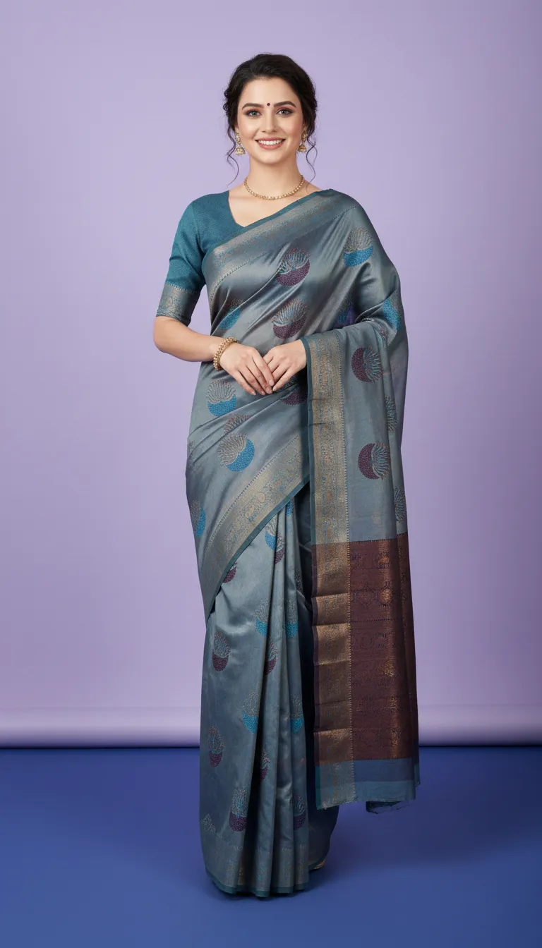 Banarasi Blue Silk Saree