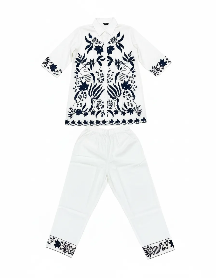 Embroidered Cord Set view 2