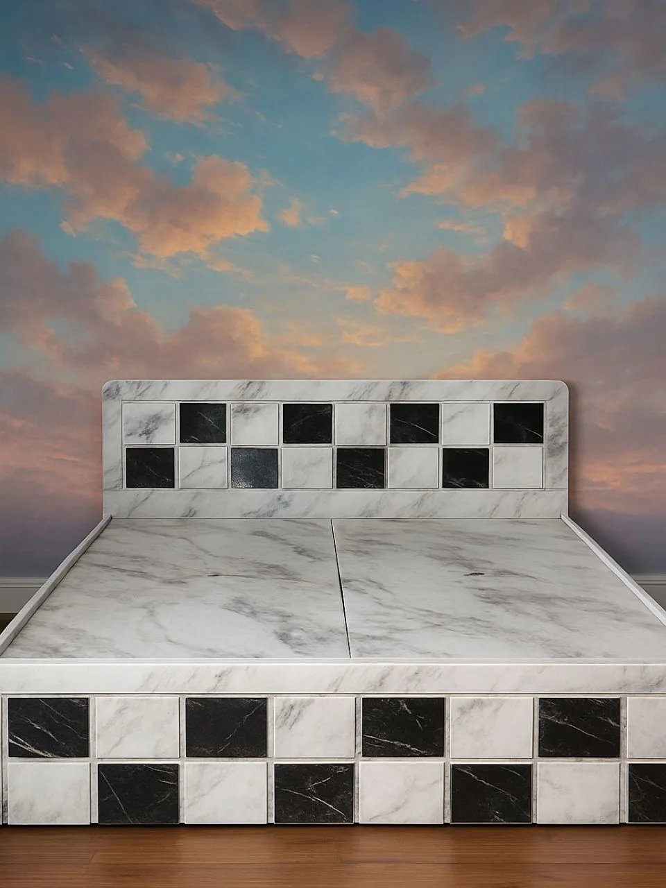 Marble Finish Bed