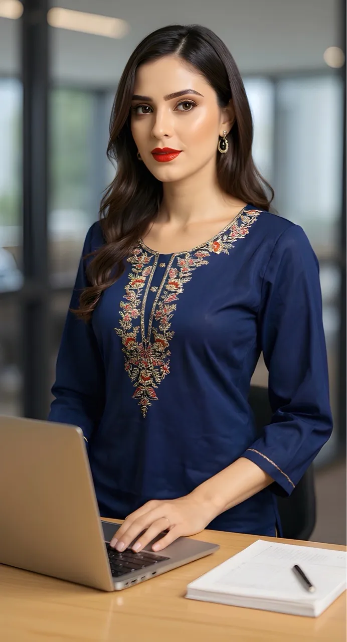Embroidered Reyon Kurti Size S(40) M(43) L(44) Chat On Whatapp (8447220915) Contact No. (9711331913)