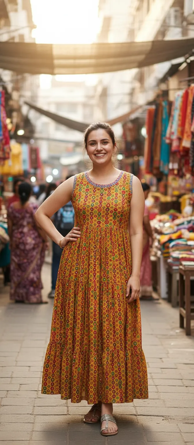 Ethnic Print Dress