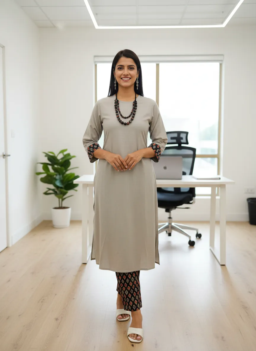 Kurta Set with Necklace