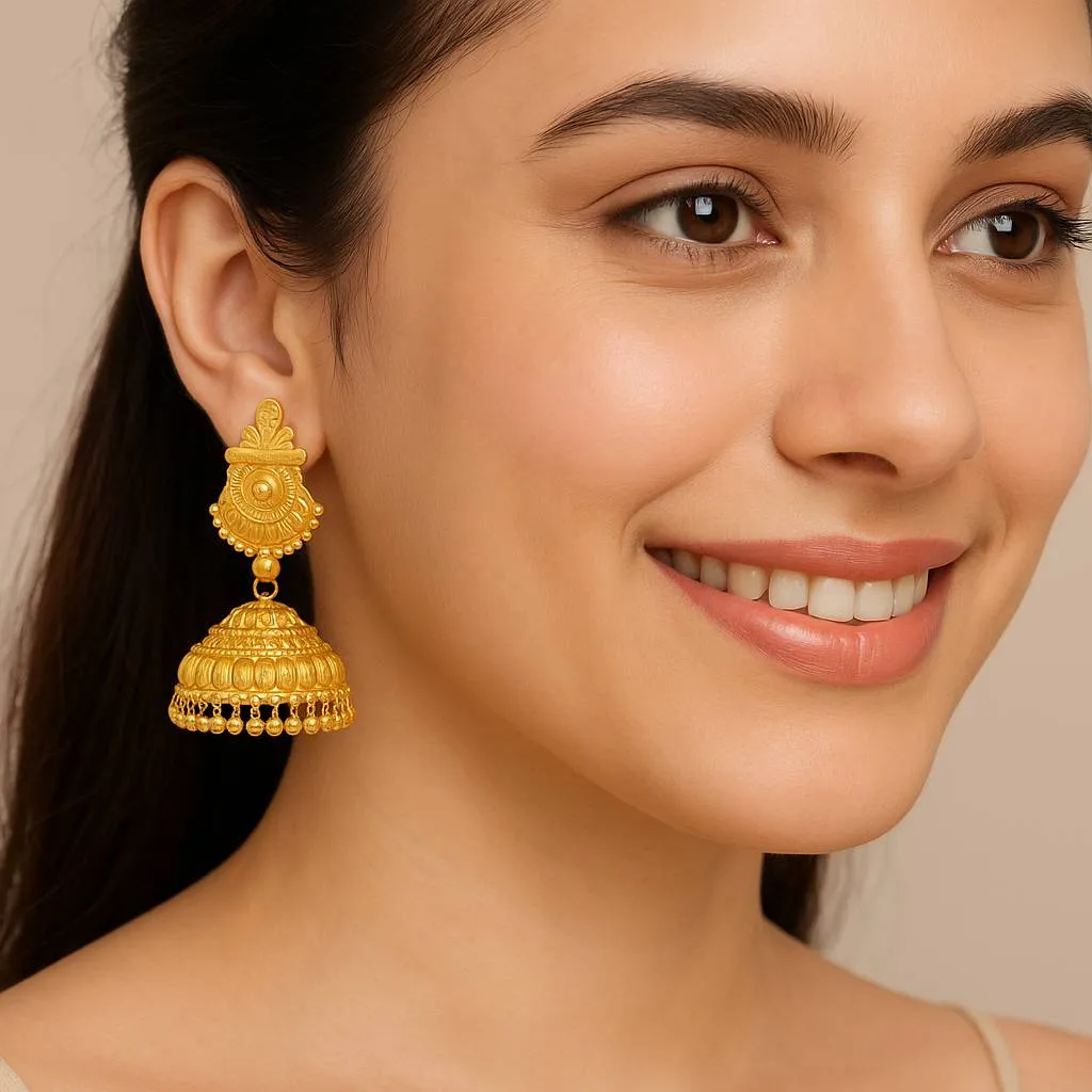 Traditional Gold Jhumkas