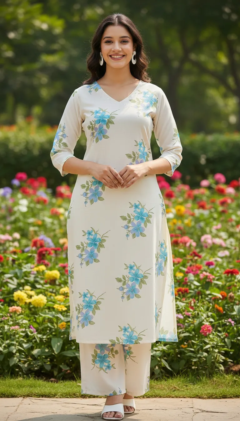 Floral Printed Kurta Set