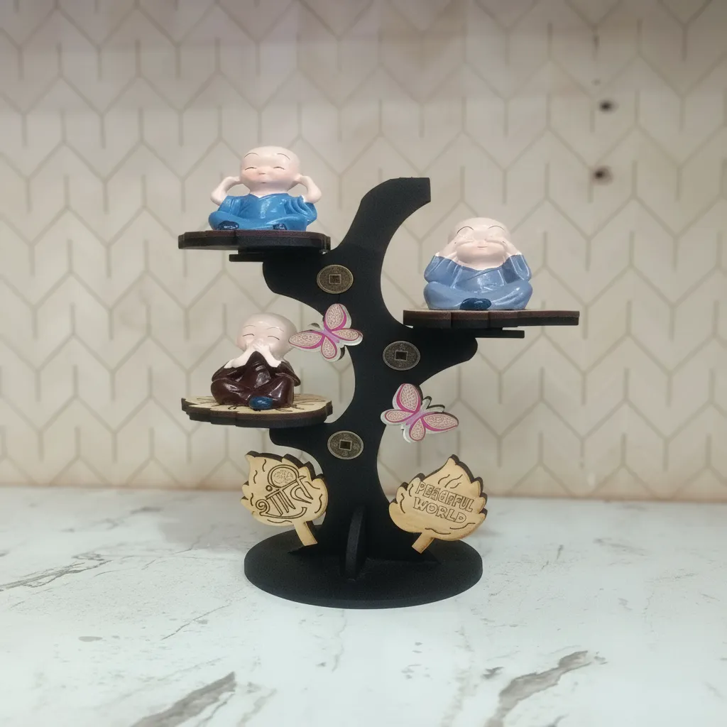 Decorative Monk Figurine Stand