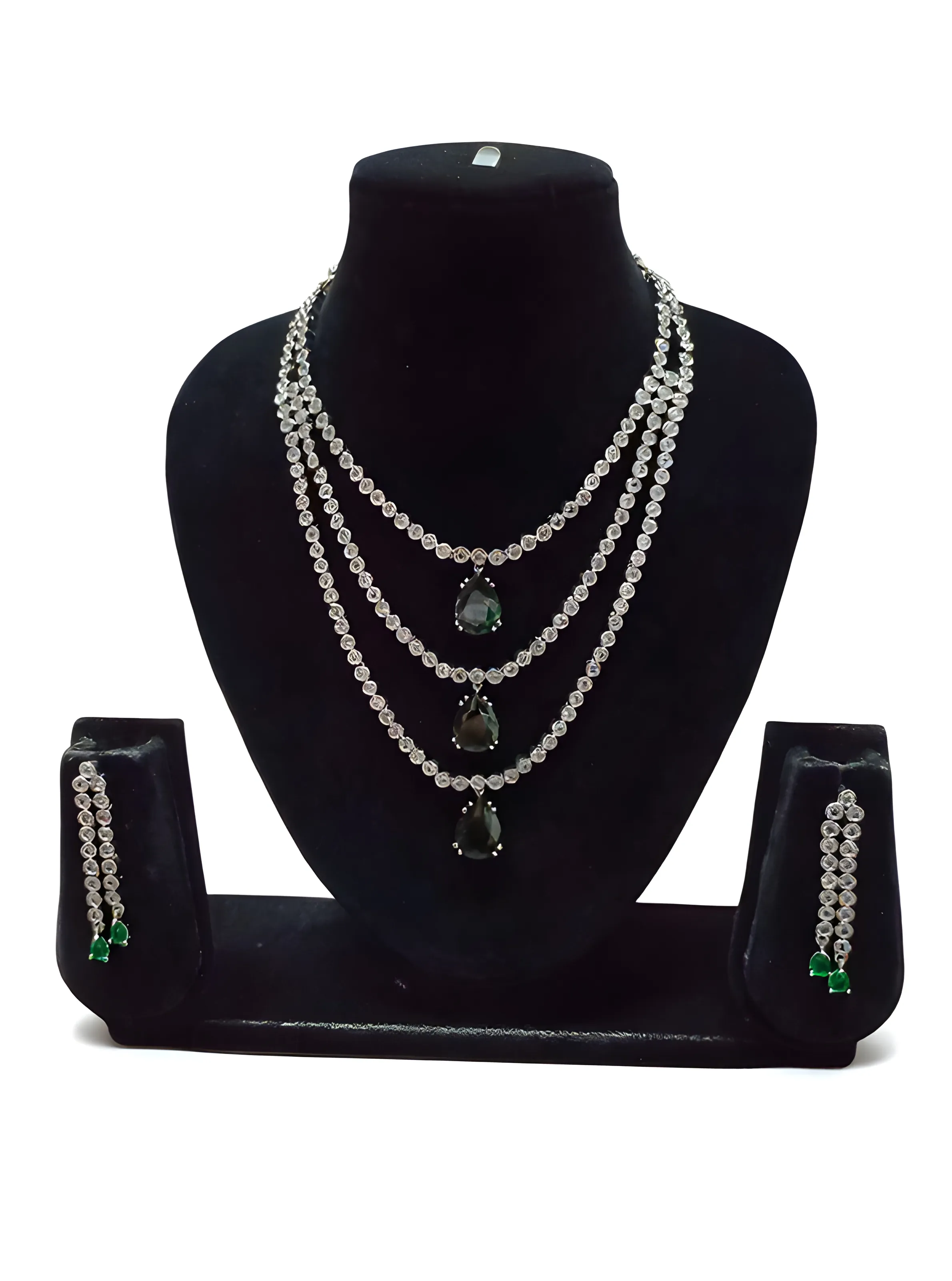3 LayerGemstone Necklace Set