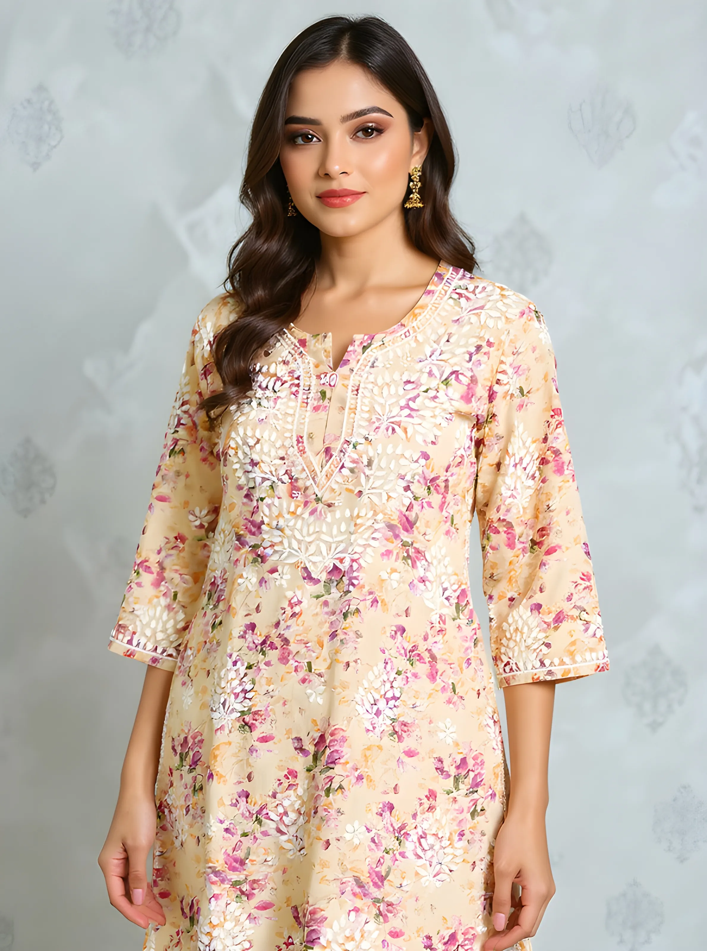 Floral Print Kurti Size 40