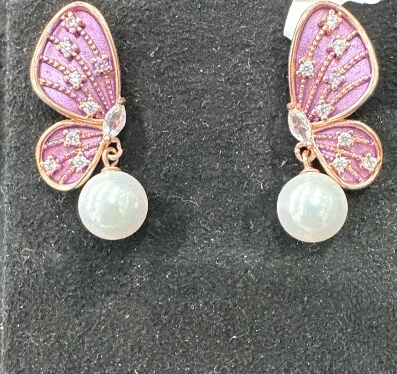 Butterfly Pearl Earrings