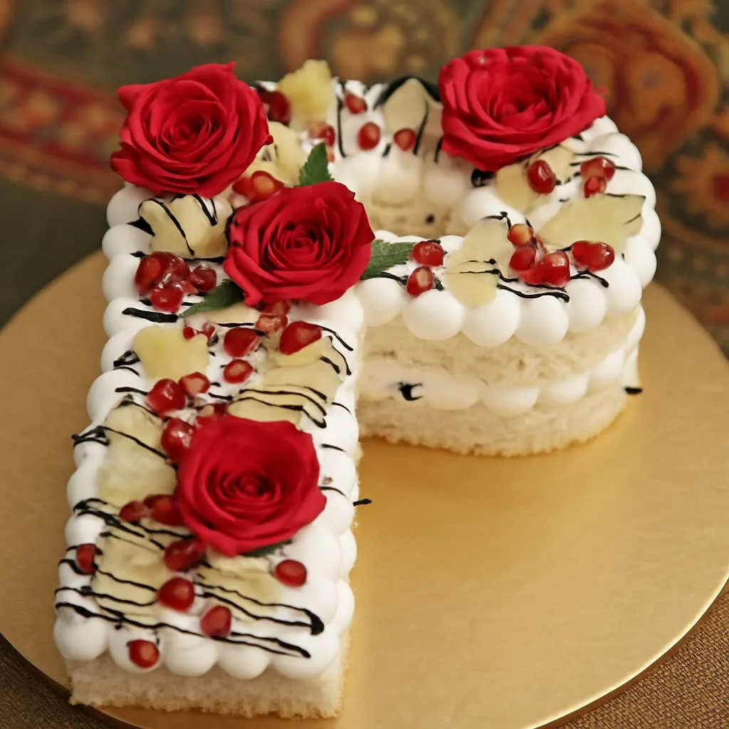 Rose Vanilla Cream Cake
