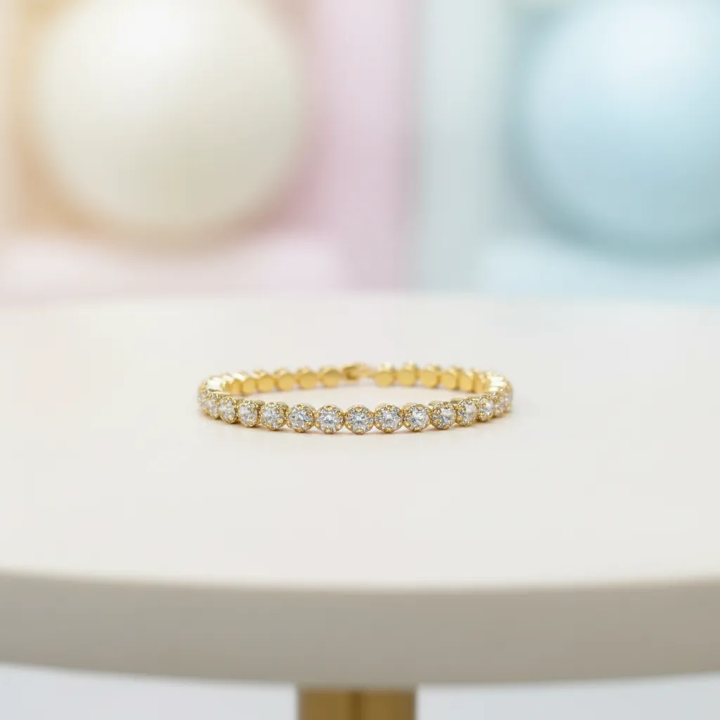 Gold and Pearl Bracelet