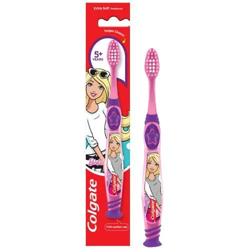 Colgate Kids Barbie Toothbrush Extra Soft With Tongue Cleaner 1 Piece