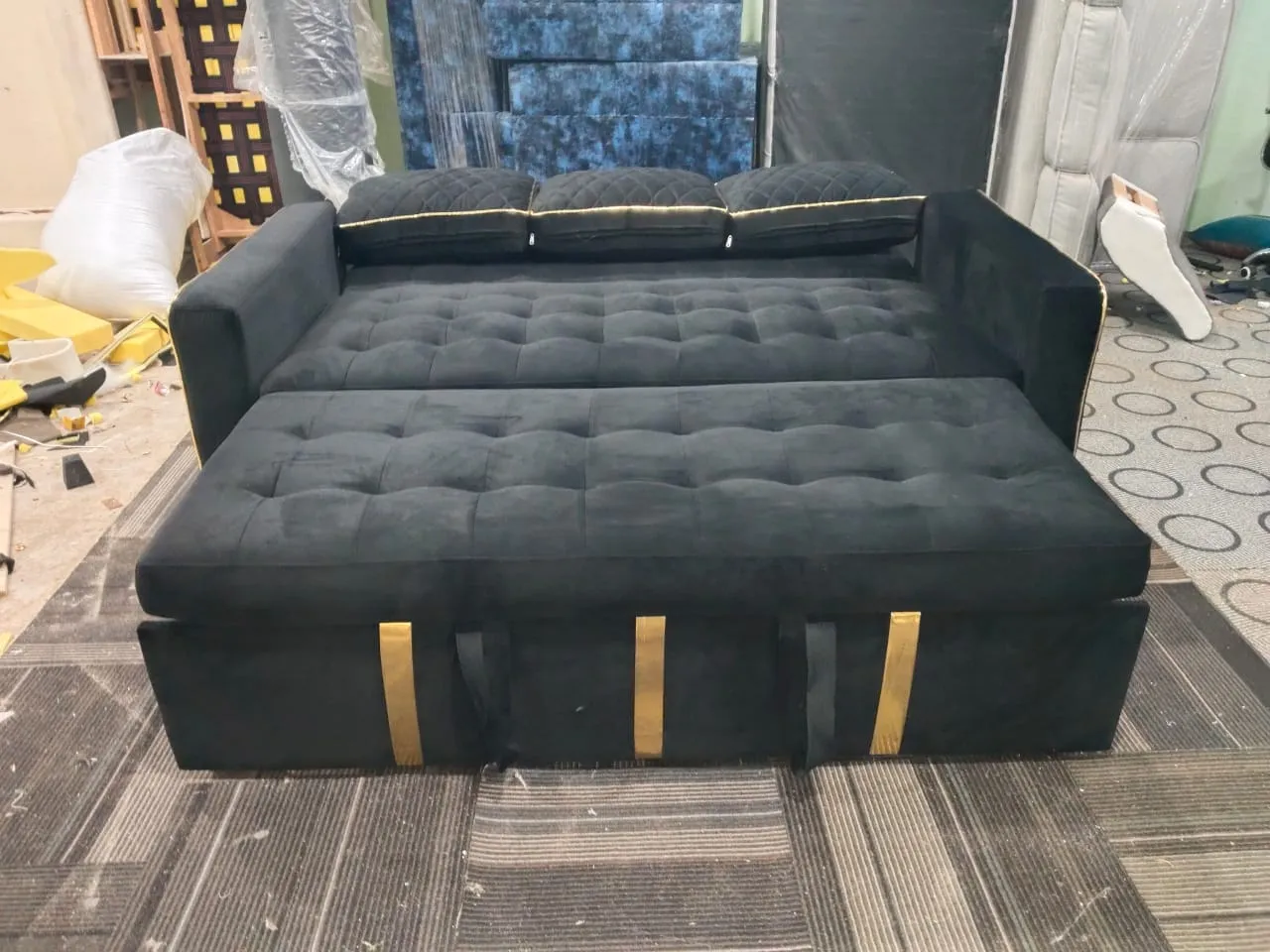 Velvet Sofa Set
