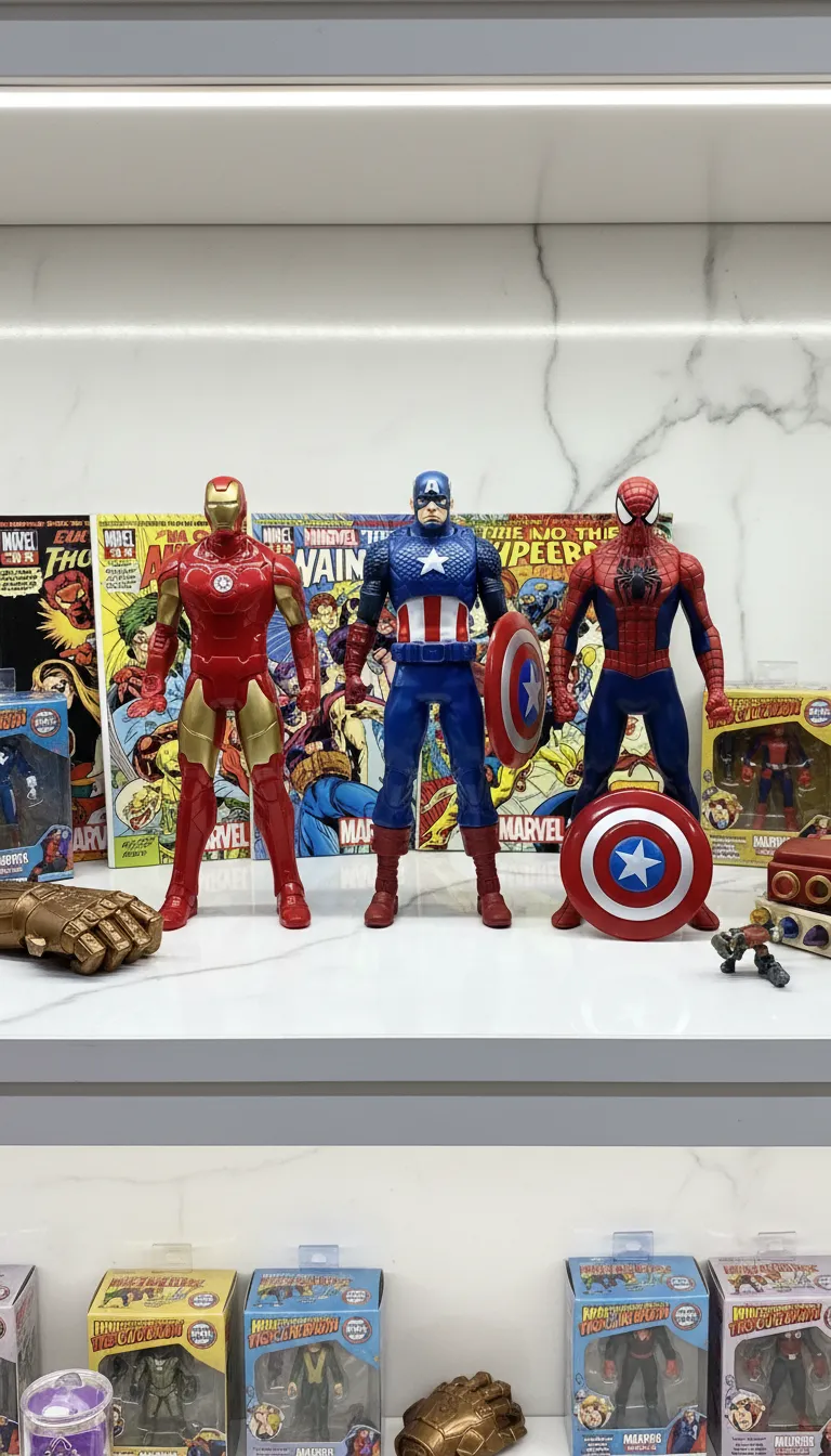 Marvel 6-Inch (15 CM) Iron Man, Captain America, and Spider-Man Action Figure Set with Shield Accessory, Super Hero Toys for Kids, Ages 4+ view 2