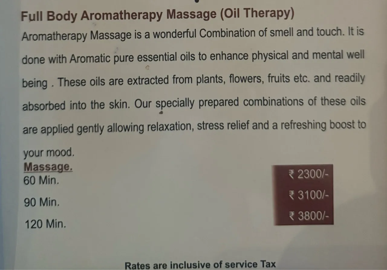 Full Body Aromatherapy Massage
