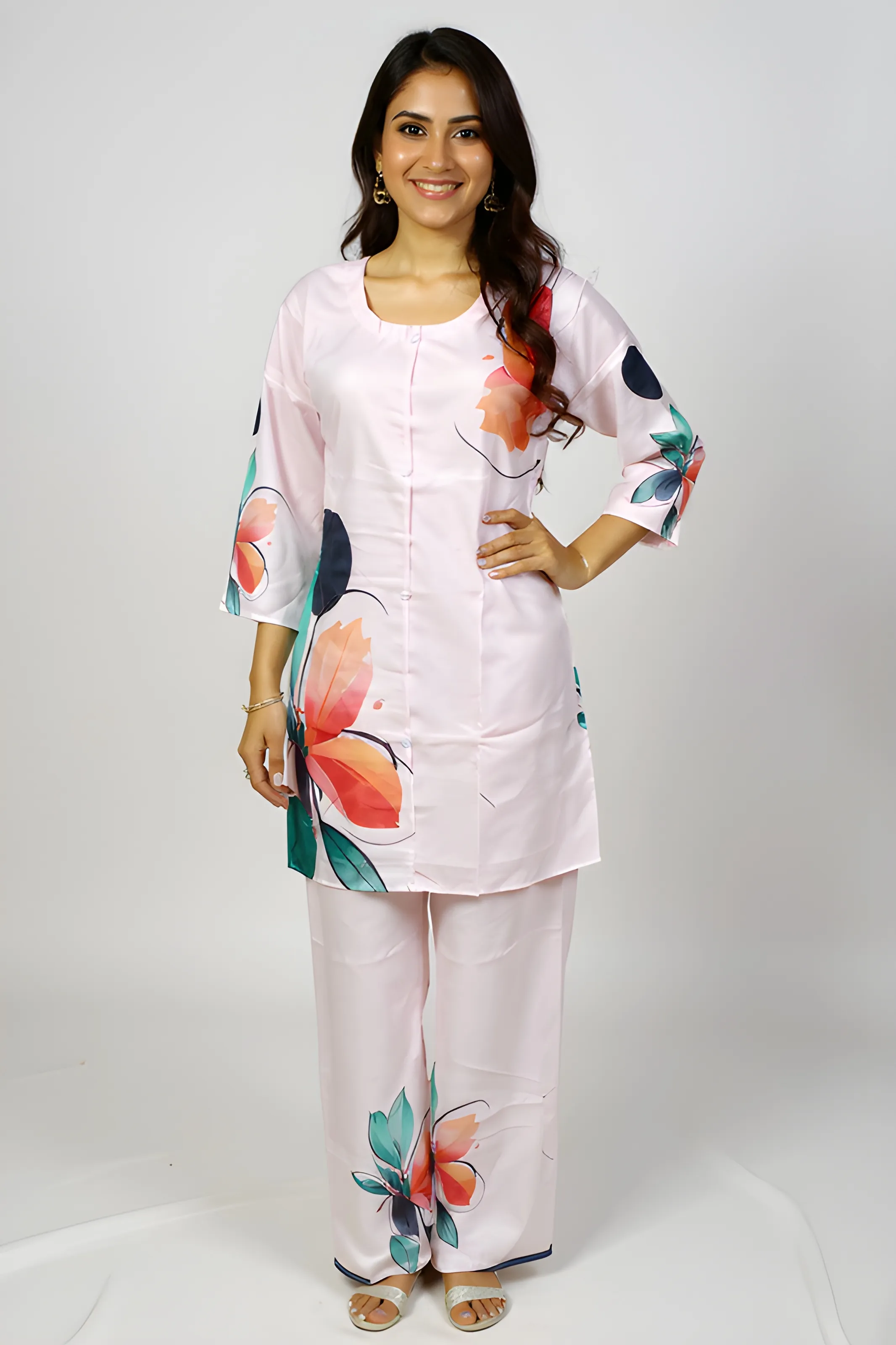 Floral Print Kurti Set XL