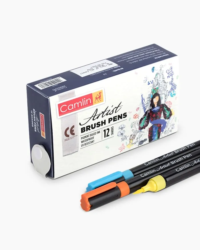 Camlin Artist Brush Pens 12 Shades