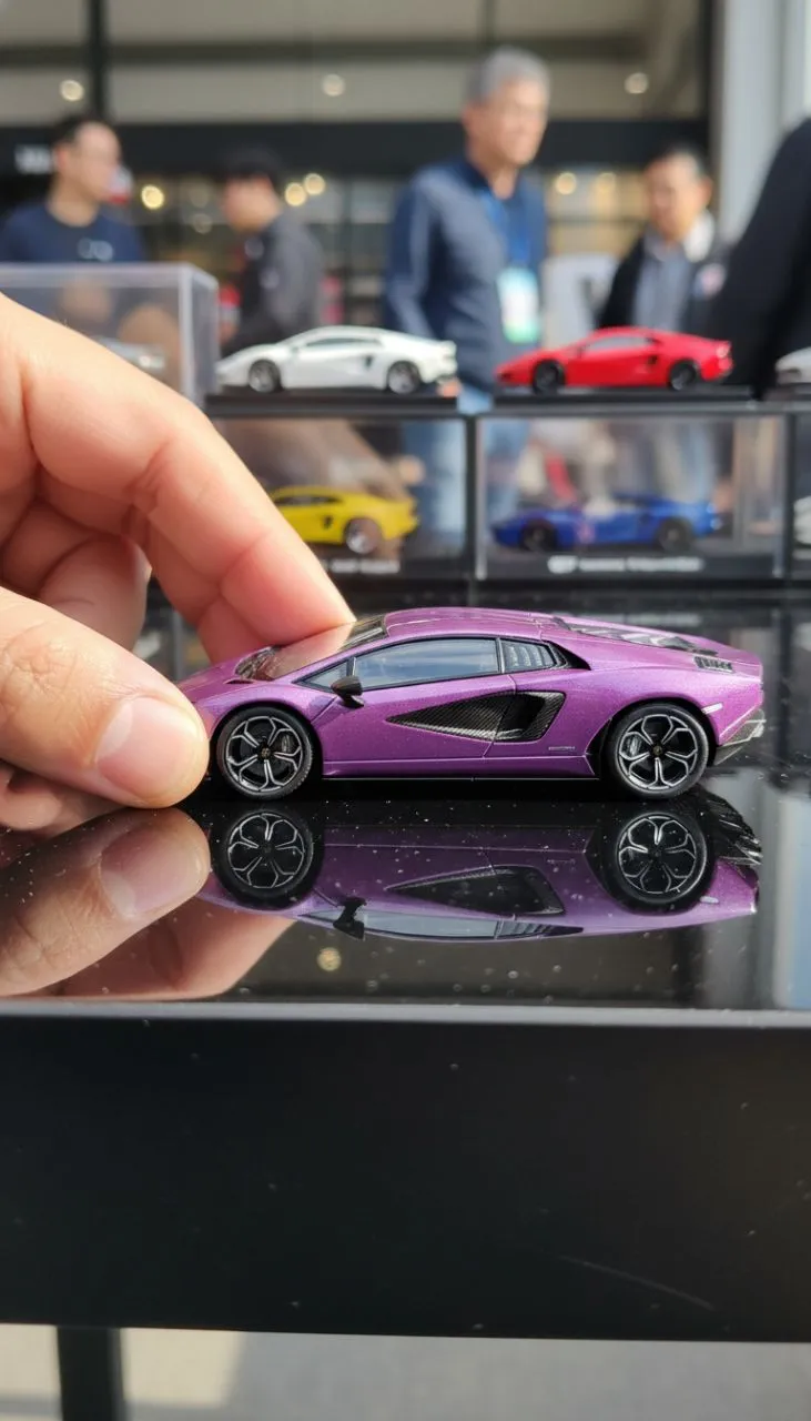 MINI GT Lamborghini Countach LPI 800-4 – Viola 30th (Purple) 1:64 Diecast Model Car view 2