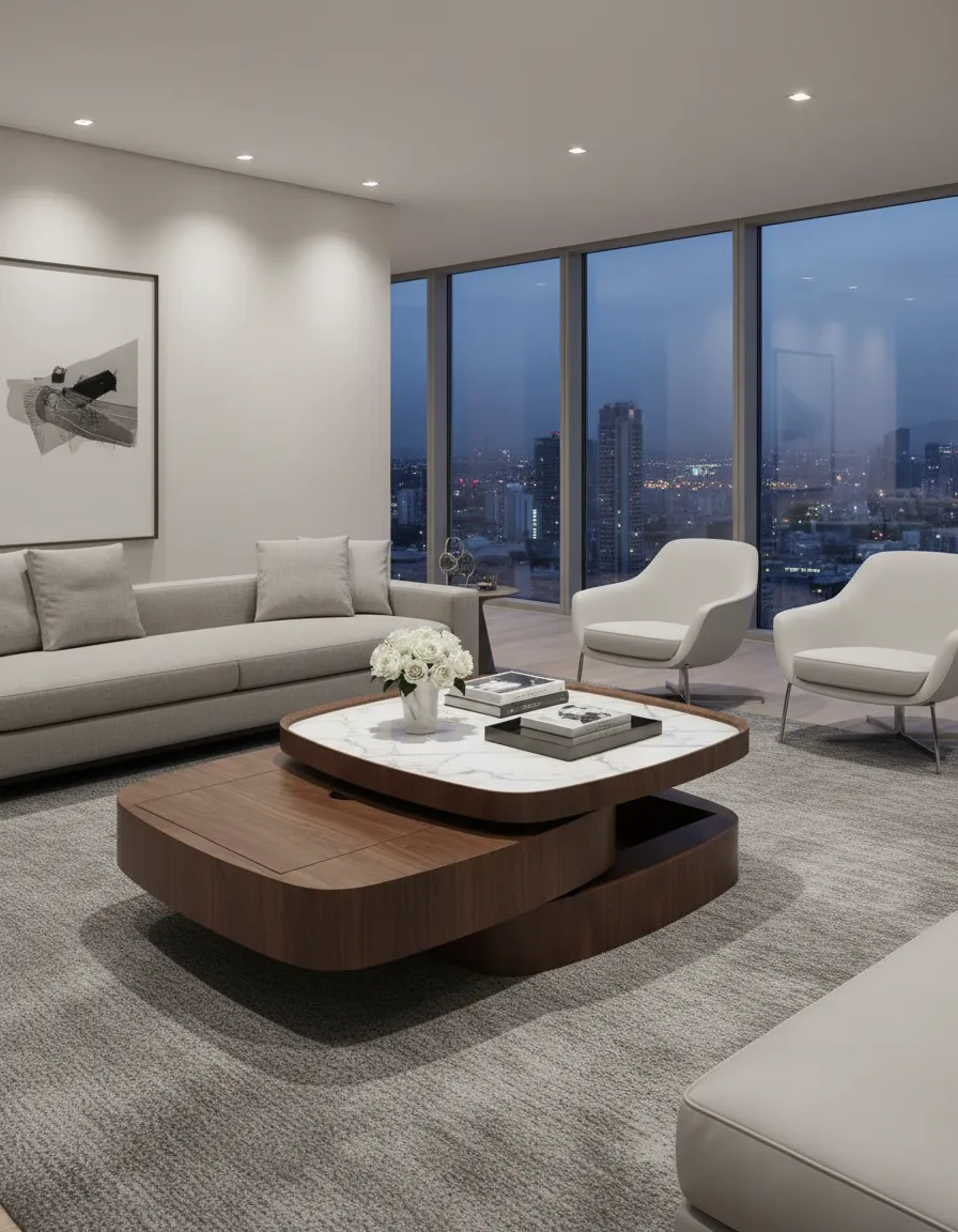 Contemporary Nested Coffee Table: IFC/DT/2503