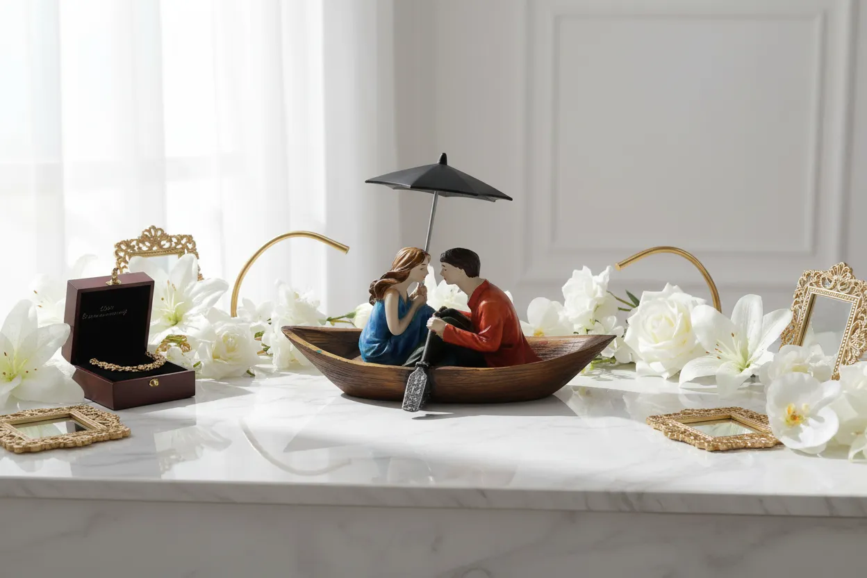 Romantic Boat Figurine