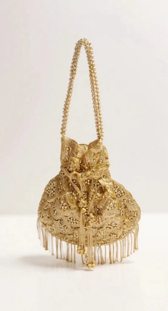 Golden Embellished Potli Bag