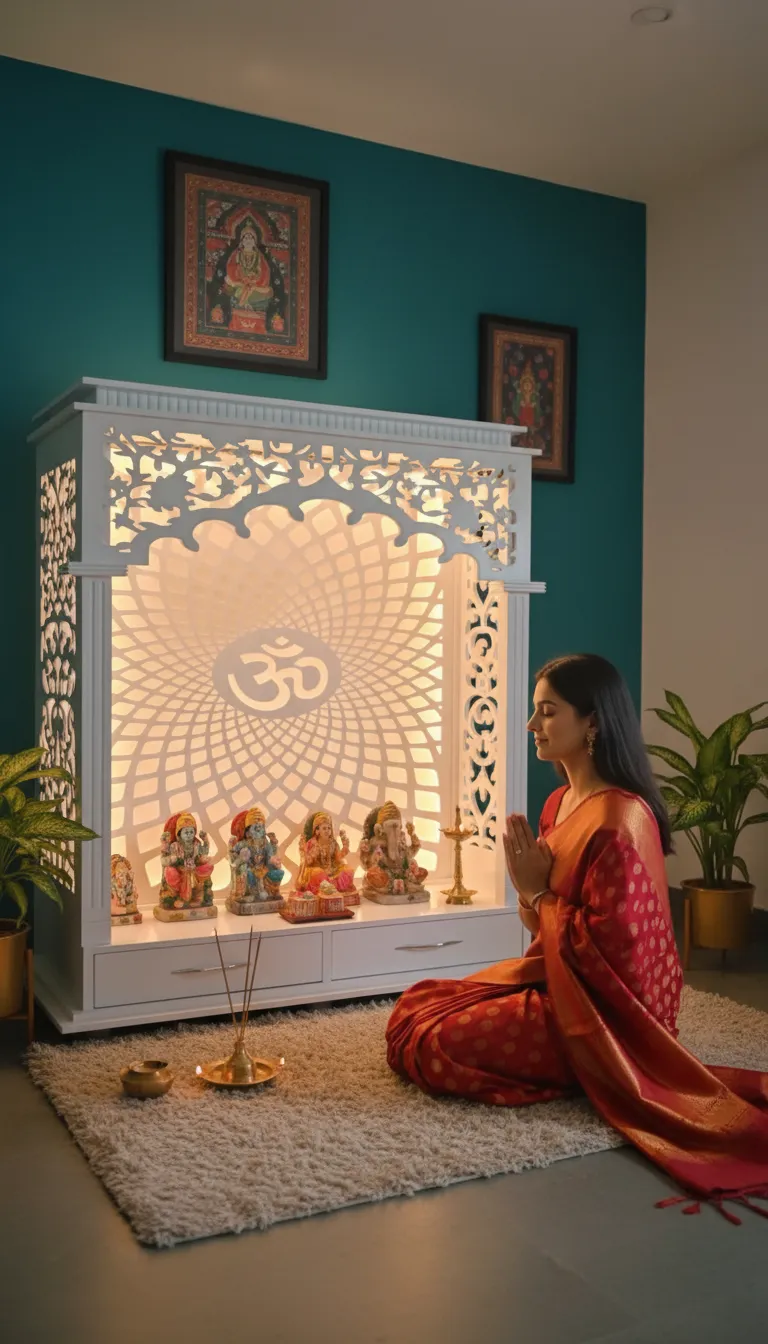 Carved Wooden Mandir