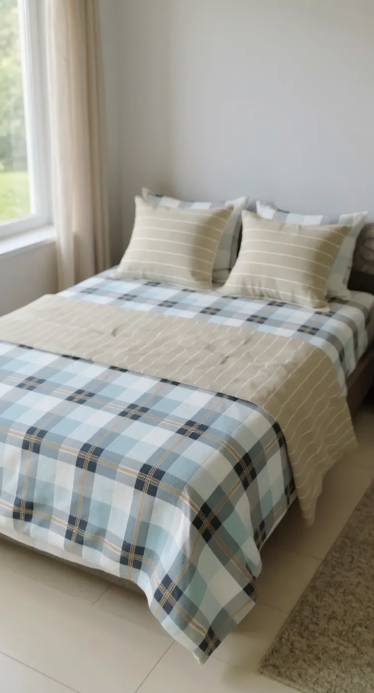 Checked Pattern Bed Sheet