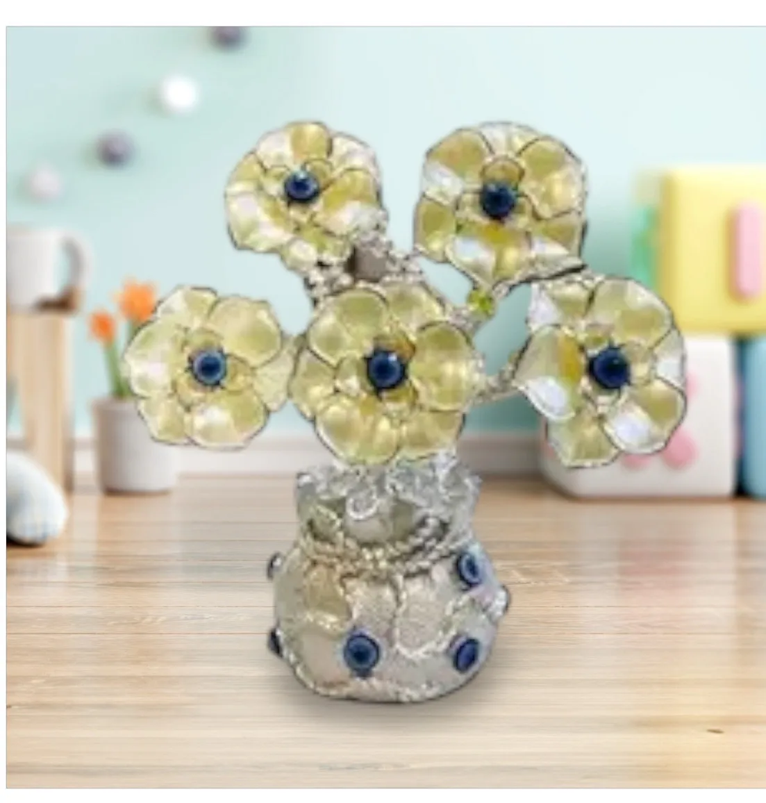 Decorative Evil Eye Floral Vase