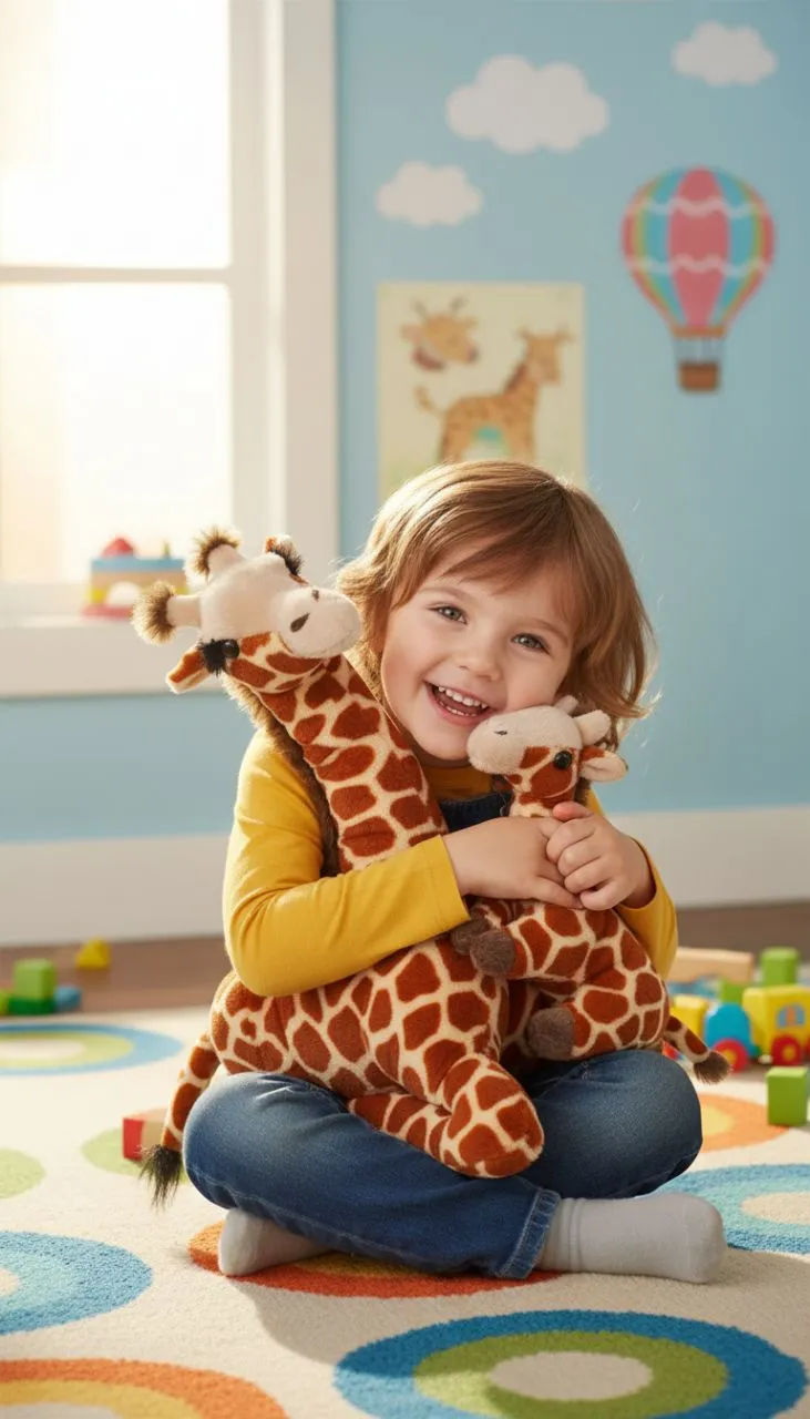Wild Republic Mom & Baby Stuffed Animal 15" (Giraffe) view 3