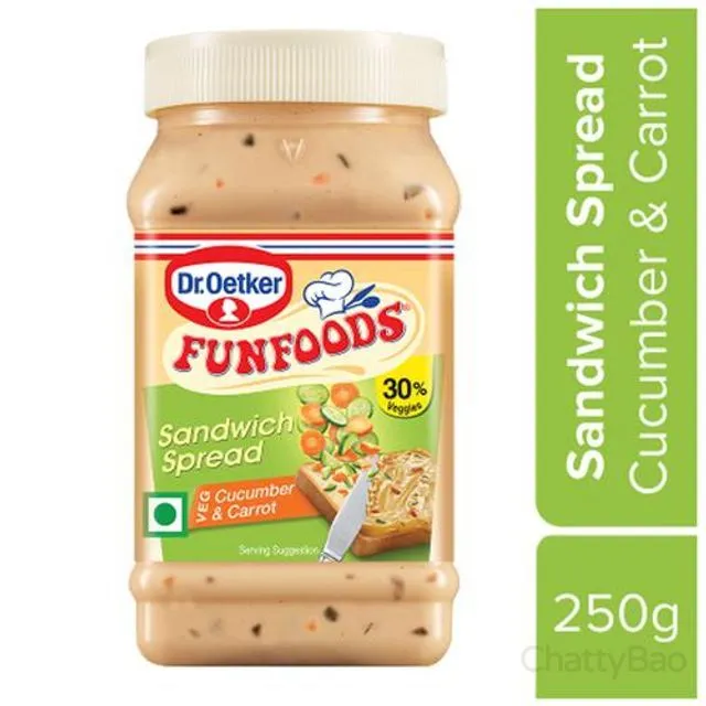 Dr. Oetker FunFoods Cucumber & Carrot Sandwich Spread 250 g