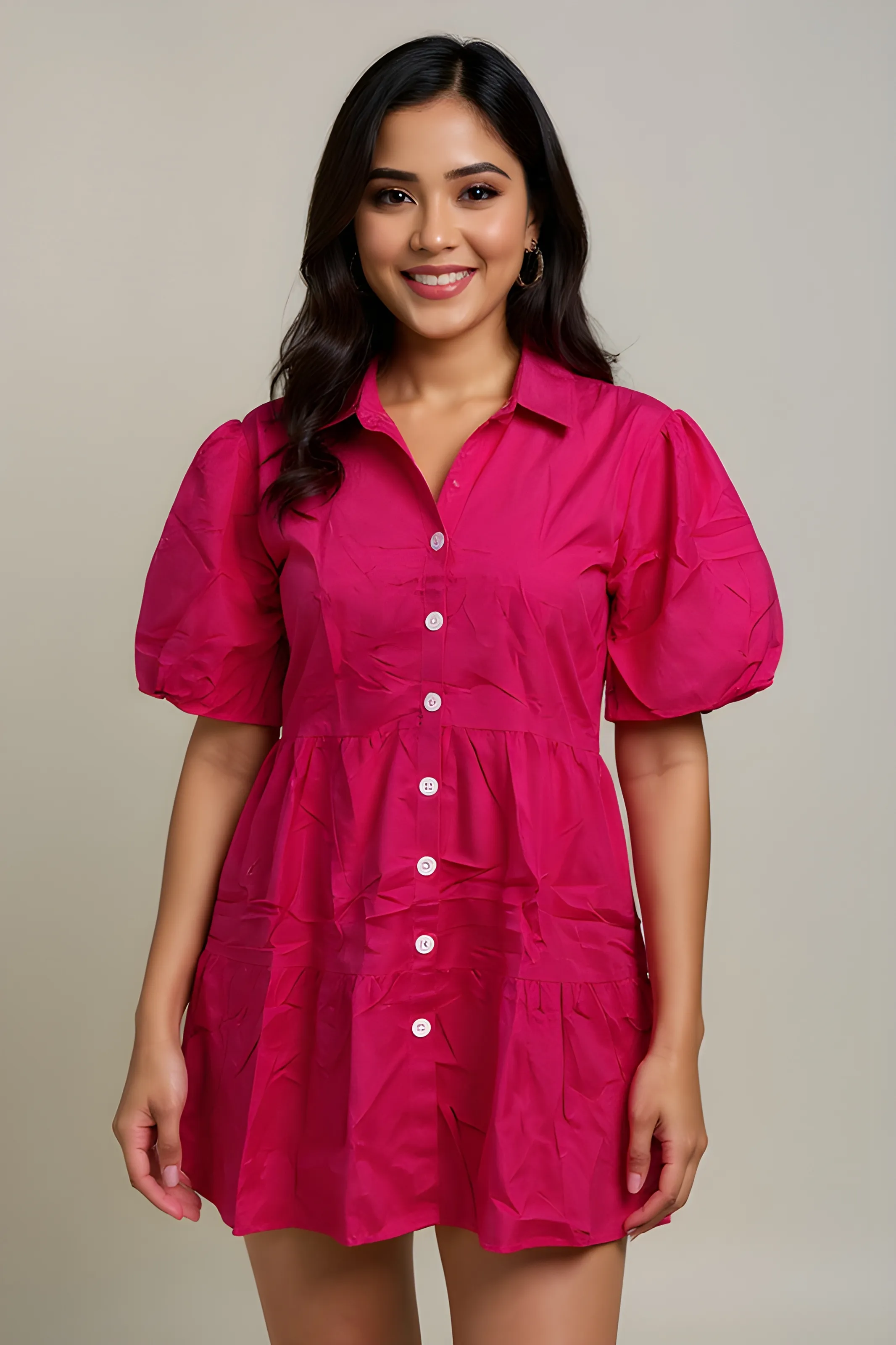 Pink Shirt Dress