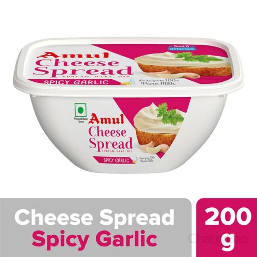 Amul Cheese Spread - Spicy Garlic 200 g