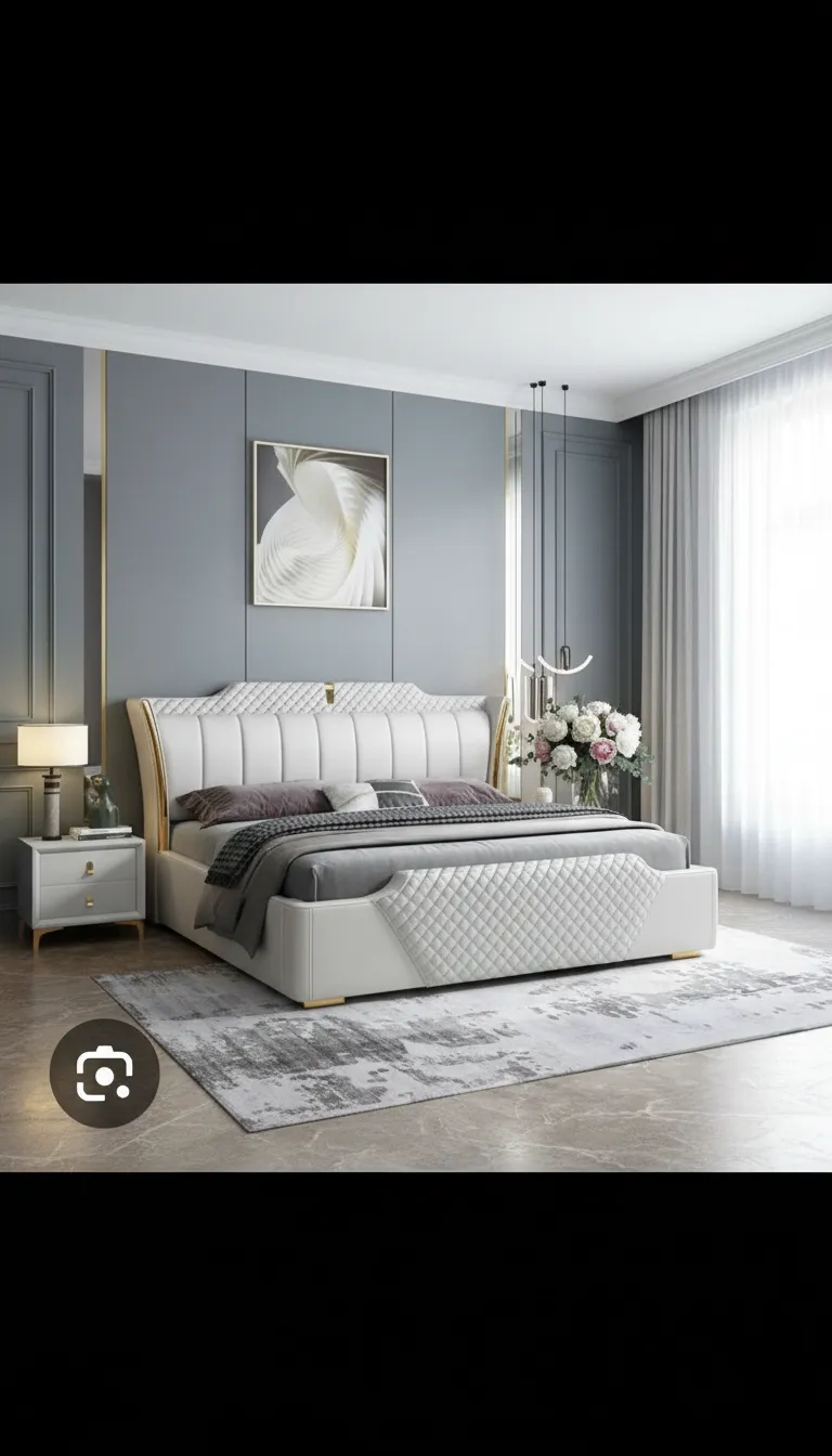 Grey Modern Bed