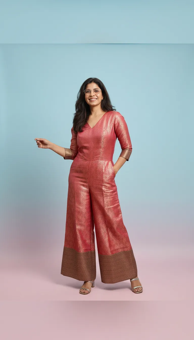 Seema Singh Metallic Jumpsuit view 2