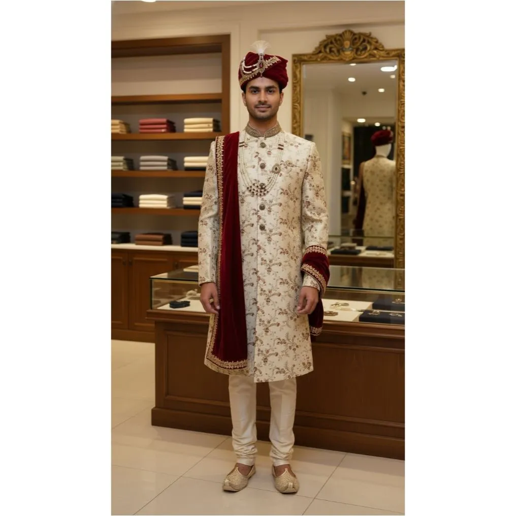 Embroidered Mens Sherwani
