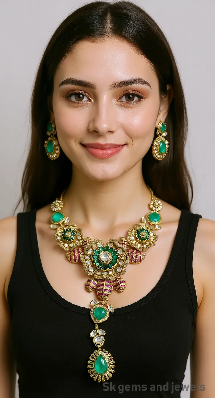 Gold and Gemstone Jewelry Set