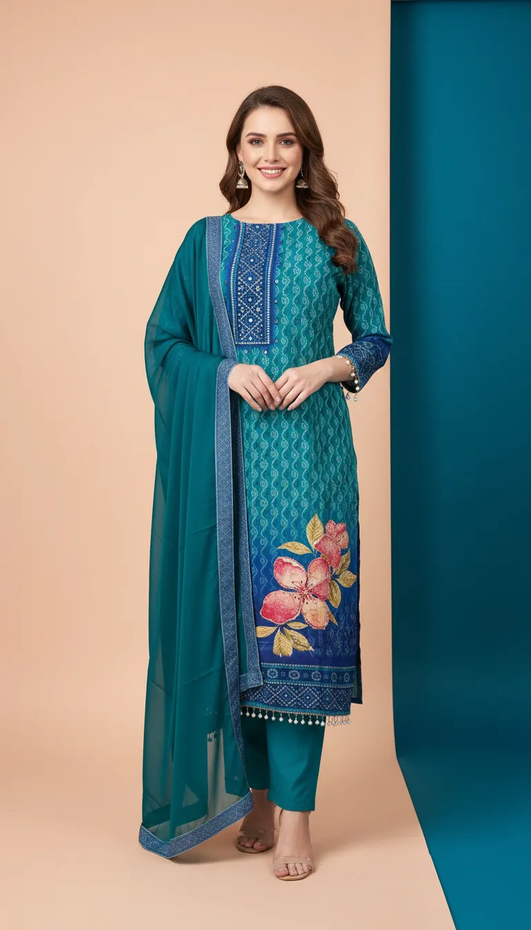 Embroidered Suit Set