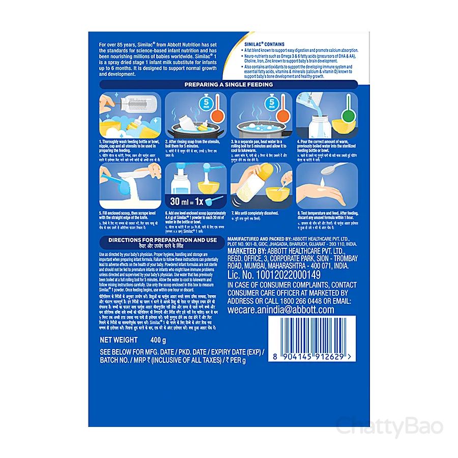 Similac Stage 1 Infant Formula Up To 6 months 400 g view 2